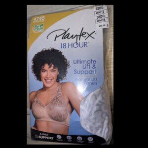 Playtex 18 Hour Wirefree Bra Ultimate Lift & Support Cushioned Women's 52DD